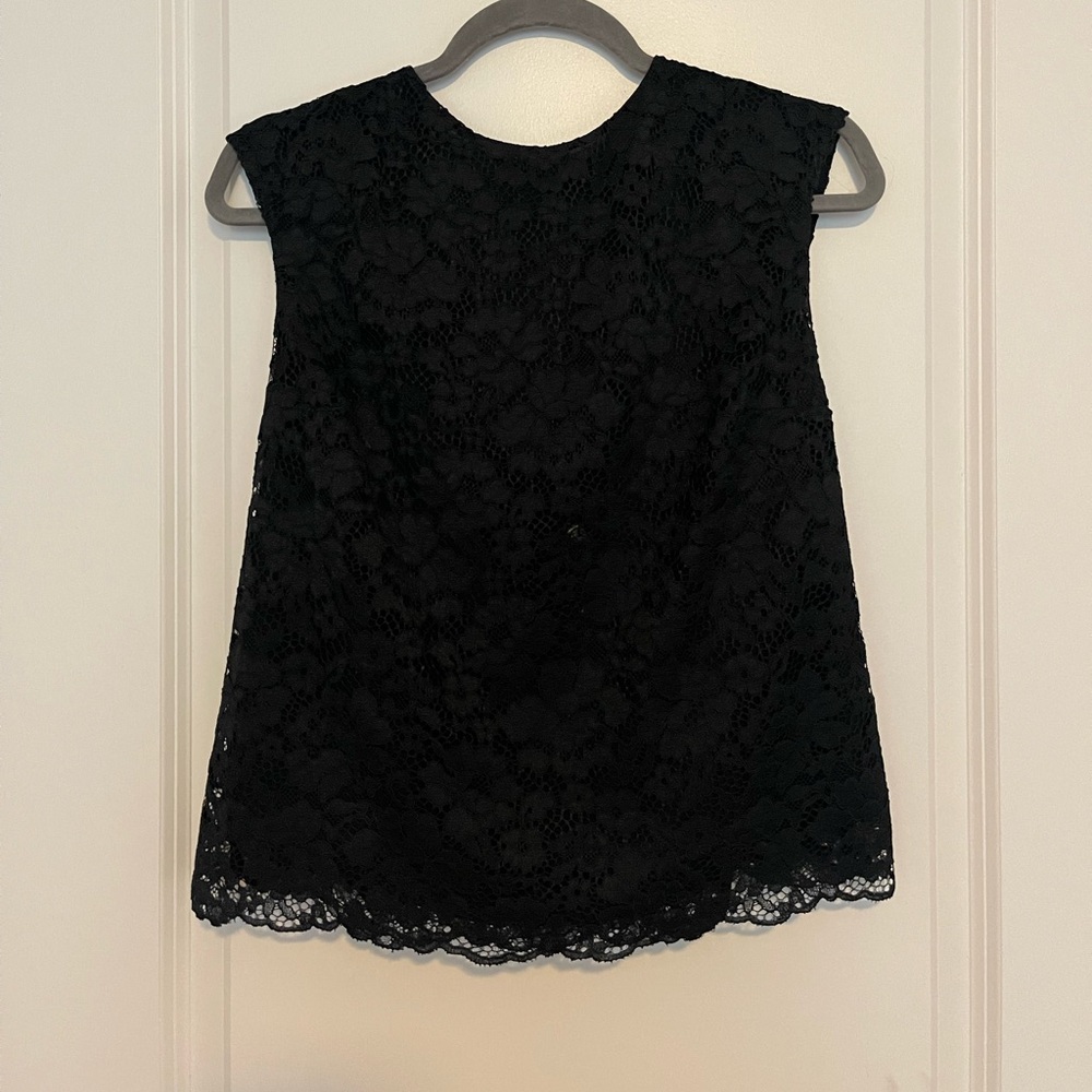 Express black floral strapless top